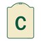 Signmission Designer Series Sign W/ Letter C, Tan & Green Heavy-Gauge Aluminum Sign, 24" x 18", TG-1824-22960 A-DES-TG-1824-22960 - alternate 1